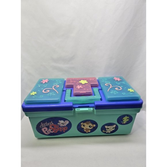 Littlest Pet Shop Blue Carry Storage Case Tackle Box- NO LATCH- Read Description - Picture 1 of 15